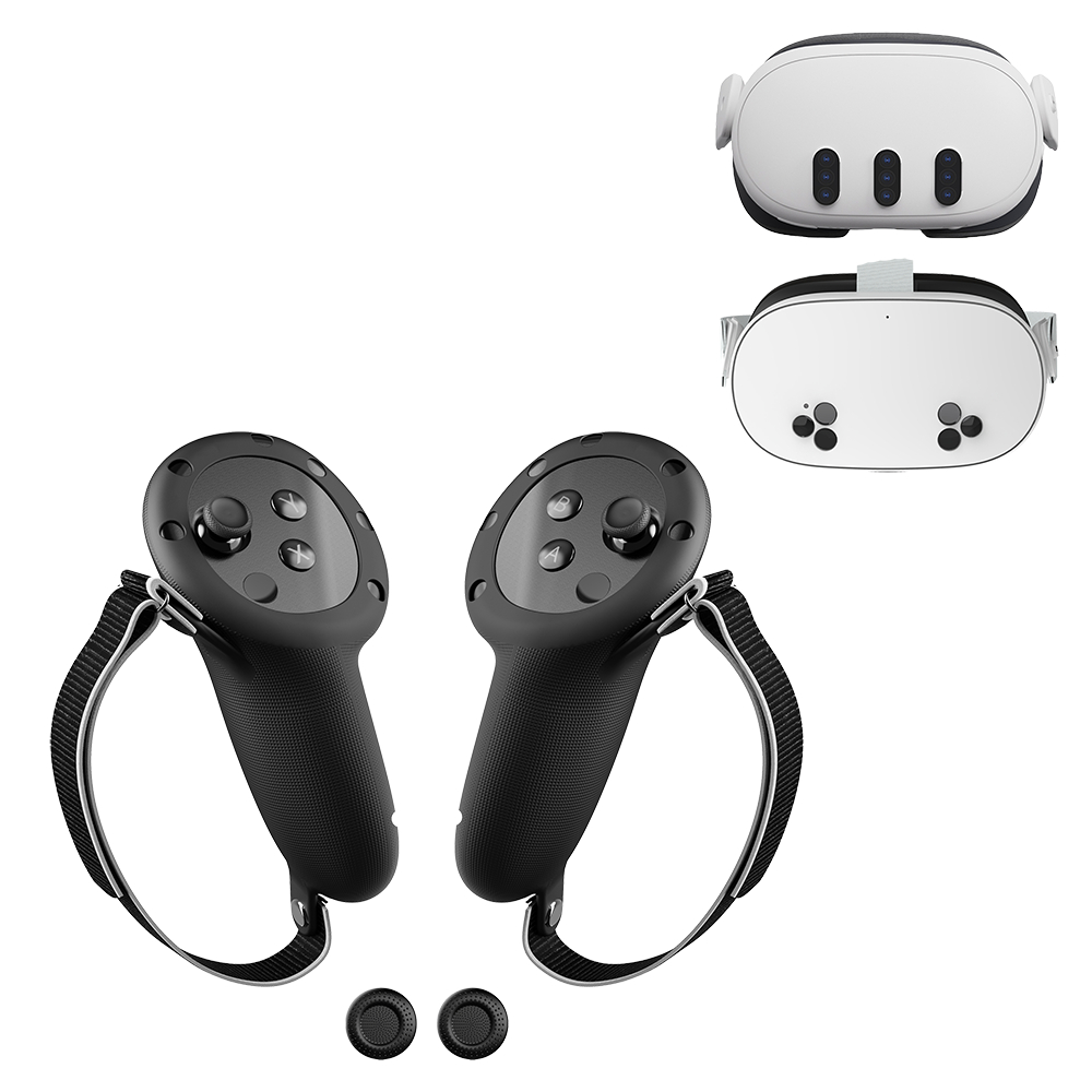 ฝาครอบป้องกันสําหรับ Meta quest 3/quest 3s VR Controller Case Sleeve Knuckle Strap Handle Grip Cap
