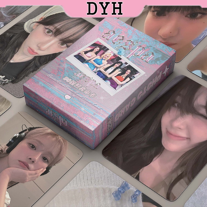 50 ชิ ้ น/box Aespa Laser Card Photocards LOMO Card อัลบั ้ ม KPOP