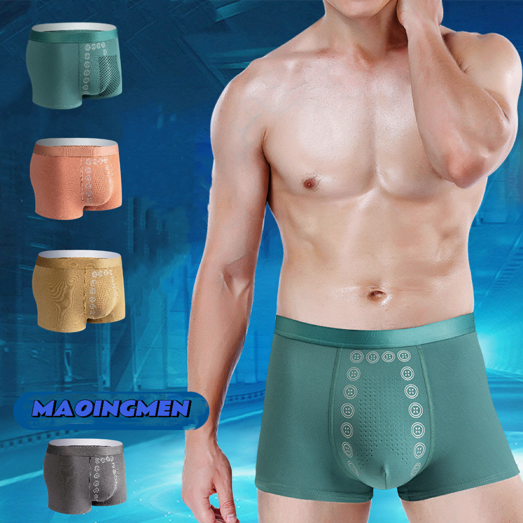 [MAOINGMEN] (1 กล่อง มี 3 ตัว) กางเกงบ็อกเซอร์ขาสั้น ผ้าเรยอน แบบบางพิเศษ ระบายอากาศได้ดี ป้องกันแบคทีเรีย แฟชั่นฤดูร้อน สําหรับผู้ชาย