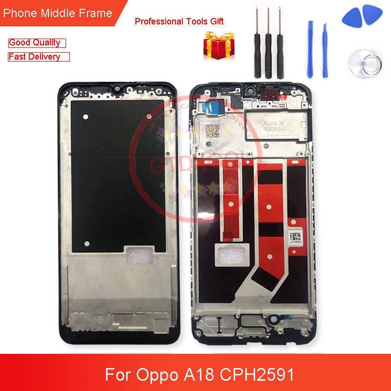 6.56 นิ้ว ใหม่สําหรับ Oppo A18 CPH2591 A38 CPH2579 กรอบกลาง