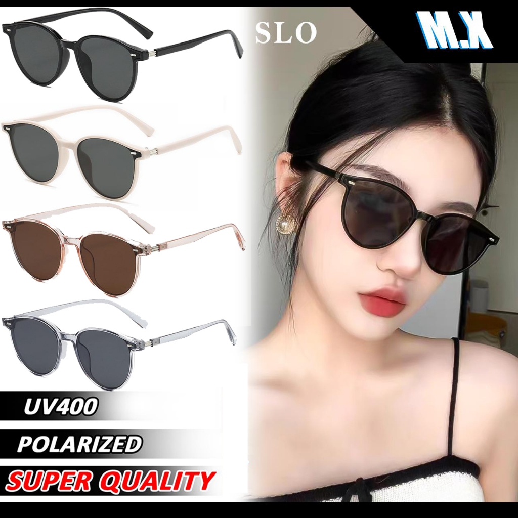 COD❤️แว่นตากันแดด สไตล์เกาหลี เลนส์สี แฟชั่นคู่รัก สําหรับผู้หญิง แว่นตากันแดด เลนส์โพลาไรซ์ SLO