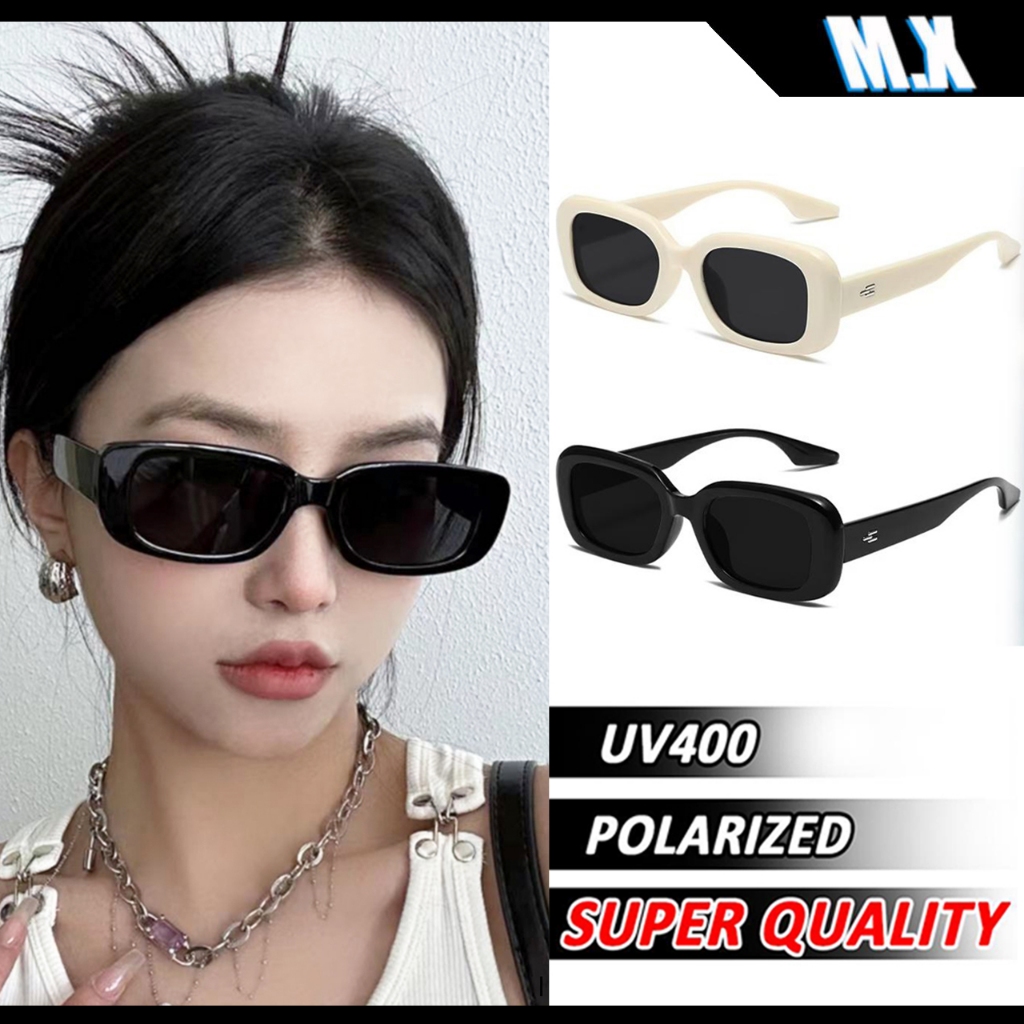【ท้องถิ่นไทย】COD แว่นตากันแดด กรอบแว่นทรงวงรี ขนาดเล็ก สีดํา แว่นตากันแดด เลนส์โพลาไรซ์ GENT
