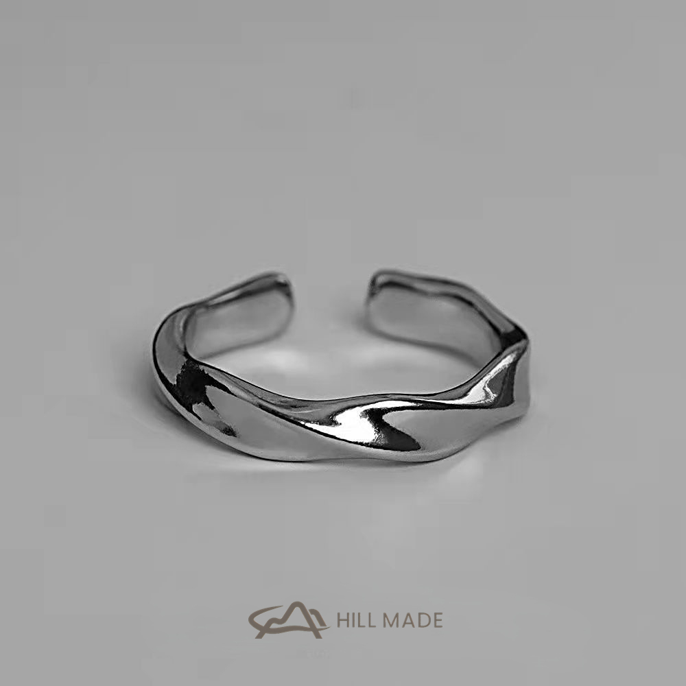 แหวนสําหรับผู้ชาย M ö bius Ring Opening Design Couple Style Mens and Womens Style Ring ของขวัญคู่รัก