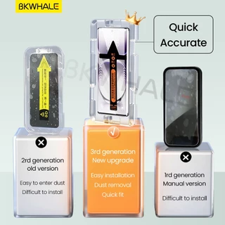BKWHALE ติดตั้งง่ายกระจกนิรภัยสําหรับ OPPO Reno12 Reno13 Reno14 Reno15 ค้นหา X9 X8 X7 Ultra X8S X6 X5 Reno 15 15F 14F 13 13F 12F 11F 11F 6 + 7 10 Pro