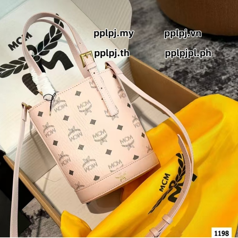 กระเป๋าถังพิมพ์ลาย Cowhide Original Single ความจุขนาดใหญ่กระเป๋าหญิง MC333333-0904