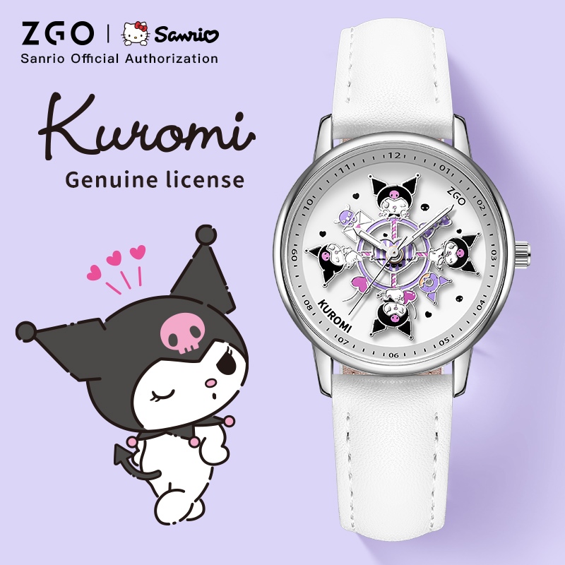 ZGO  Sanrio Merry-go- นาฬิกาข้อมือ ทรงกลม กันน้ํา สร้างสรรค์ ของขวัญวันเกิด สําหรับนักเรียนหญิง 2121