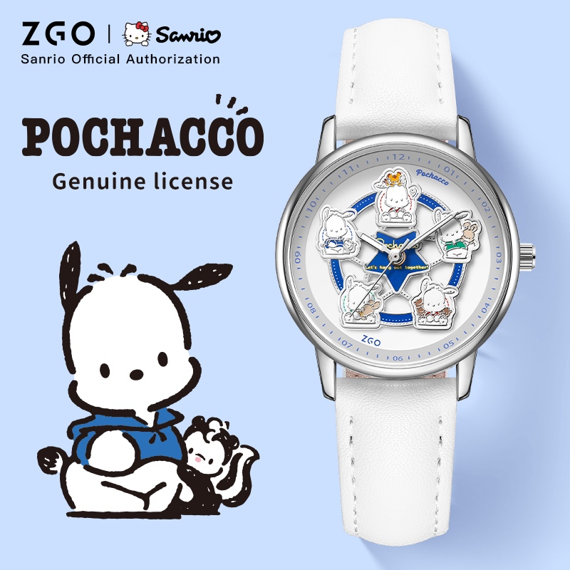 ZGO Sanrio ม้าหมุน นาฬิกาข้อมือ ทรงกลม กันน้ํา สร้างสรรค์ ของขวัญวันเกิด สําหรับนักเรียนหญิง ข้อมือควอตซ์ นาฬิกา นาฬิกาข้อมือ ผู้หญิง 2121