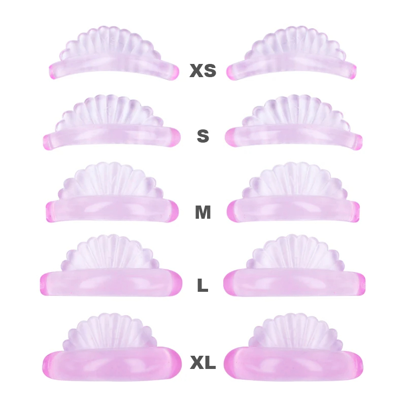 Funmix 5 คู่ 5 ขนาด Lash Lift แผ่นซิลิโคน Eyelash Perm 3D Curler Eye Patch Applicator เครื่องมือขนตาอุปกรณ์เสริม