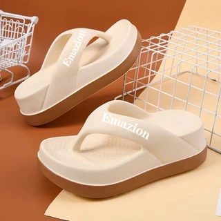 🚚สปอตสินค้า🚚 รองเท้าหนีบ flip flop ผู้หญิง ก้นหนา รองเท้าคีบ รองเท้าแตะชายหาด EVA