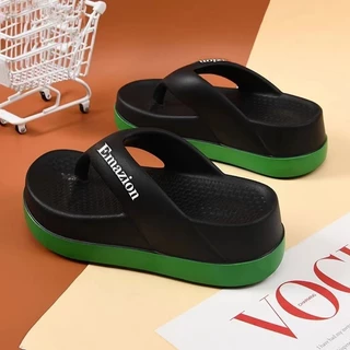 🚚สปอตสินค้า🚚 รองเท้าหนีบ flip flop ผู้หญิง ก้นหนา รองเท้าคีบ รองเท้าแตะชายหาด EVA