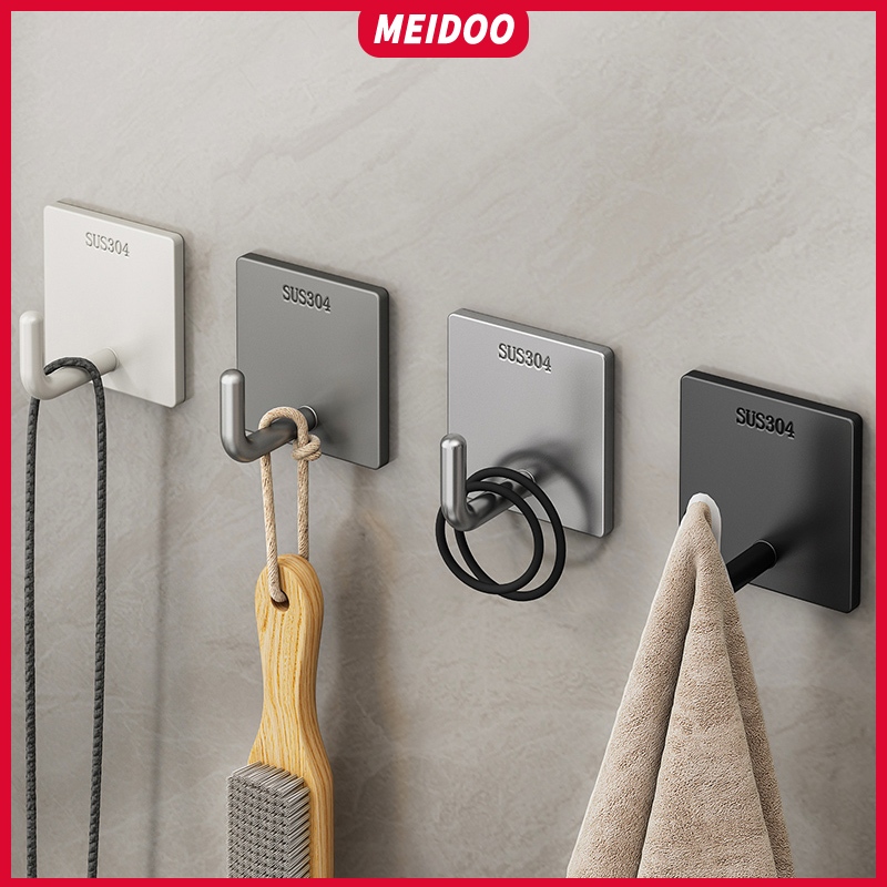 ซื้อ MEIDOO ผนังแขวนผนังสแตนเลส SUS304 เหมาะสําหรับตะขอติดผนังแบบไม ่ มีรูพรุนในห ้ องน ้ ําและห ้ องครัว