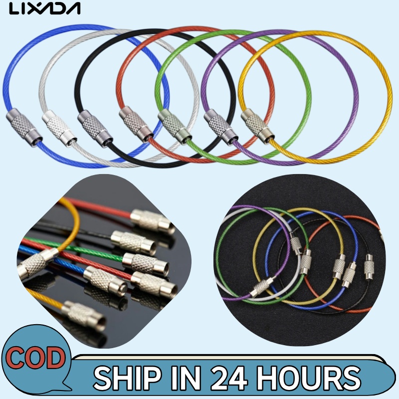 [Lixada Th Mall] พวงกุญแจ ลวดสเตนเลส หลากสี สําหรับเดินป่า กลางแจ้ง 10 ชิ้น