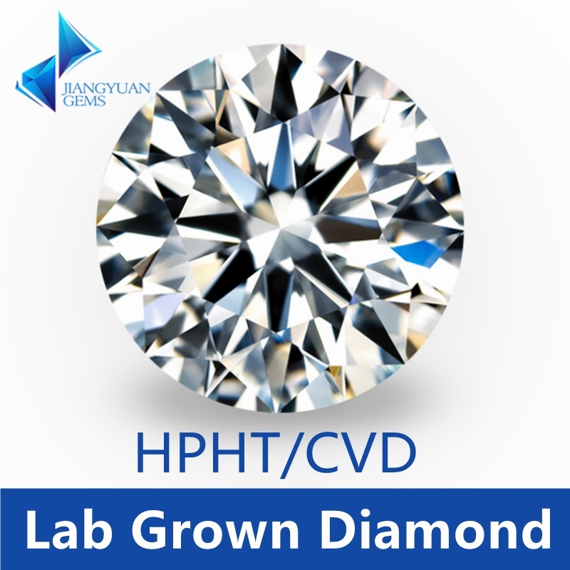 1ct 1.5ct 2ct 2.5ct 3ct Round Cut Loose Lab Grown Diamond HPHT DEF VS (ไม่มีใบรับรอง IGI)