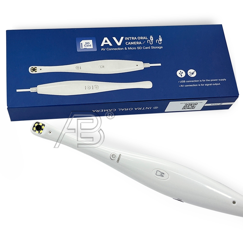 Dental 6LED แบบพกพา TV และกล้องในช่องปาก USB การเชื่อมต่อ AV 2 ล้านพิกเซลพร้อมการ์ดหน่วยความจํา 4GB 