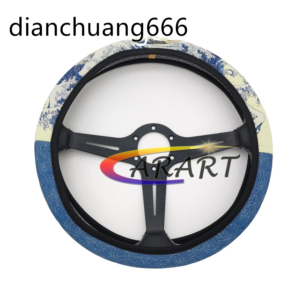 รถ HKS เจ้าสาว Jdm ฝาครอบพวงมาลัยสไตล์ญี่ปุ่นเคสป้องกันกันลื่นสําหรับ Universal 380MM - รูปที่ 6