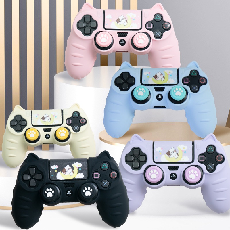 สําหรับ PS4 Spot Goods Cat Paw ซิลิโคน Soft Protector สติกเกอร์ผิวสําหรับ Sony Dualshock 4 DS4 PS4 Slim Pro Controller กรณี Thumb Stick Grip ฝาครอบ