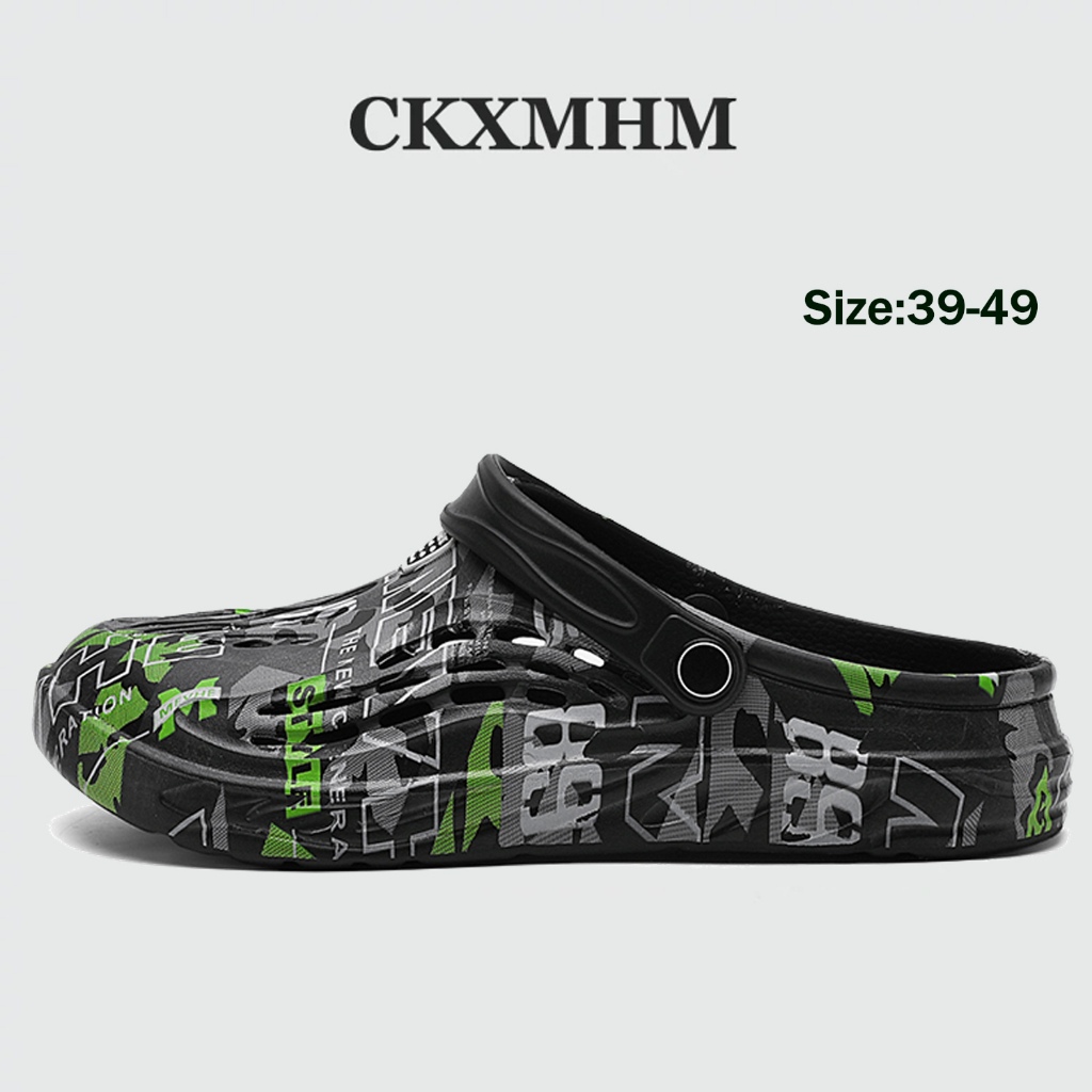 CKXMHM 39-49 รองเท้าแตะผู้ชาย ดีไซน์เรียบง่าย ผลิตจากวัสดุ EVA รองเท้าแตะไซส์ใหญ่