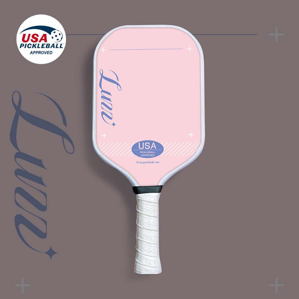 Luzzpickleball Paddle สีชมพู ขนาด 16 มม. จากคาร์บอนไฟเบอร์ T700
