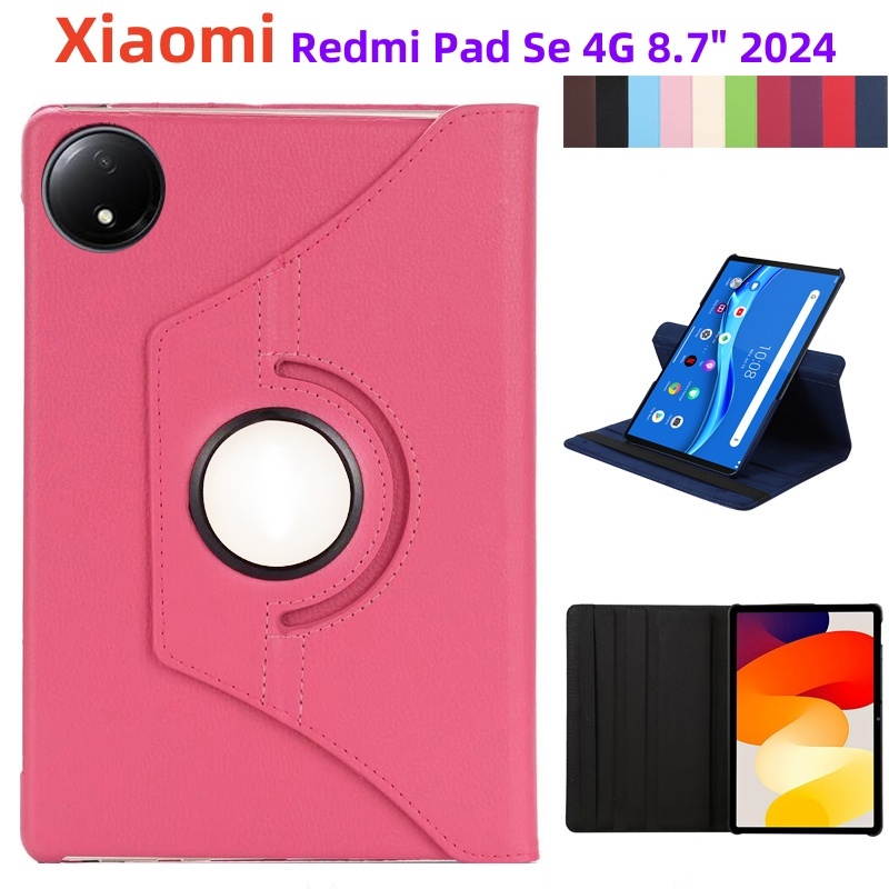 360 หมุนหนังสําหรับ Xiaomi Redmi Pad Se 4G 8.7 นิ้ว 2024 แท็บเล็ตพับ Flip Protector กรณี