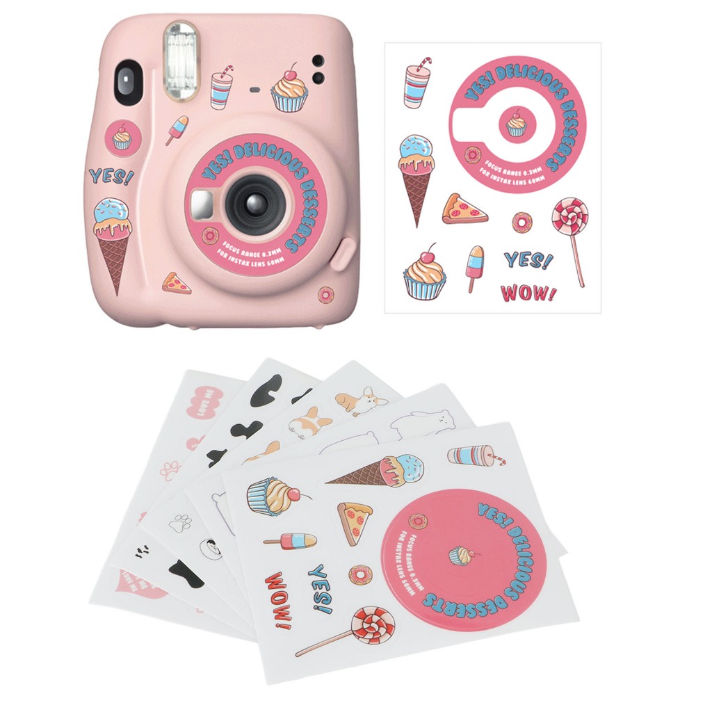 Cancer309 （ไม่ใช่กล้อง）5 สติ๊กเกอร์สำหรับแปะตกแต่งกล้อง Fuji Instax Mini 11