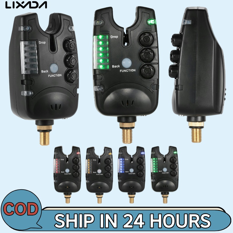 [Lixada Th Mall] Lixada สัญญาณเตือนปลากินเบ็ด 6 LEDs กันน้ํา ปรับระดับเสียงได้ สําหรับตกปลาคาร์พ