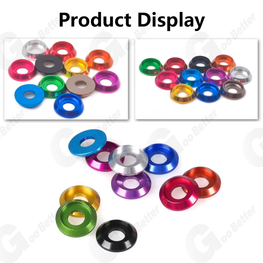 M2 แหวนรองสกรู อะลูมิเนียมอัลลอย หัวกลม เส้นผ่าศูนย์กลางด้านนอก 5 มม. หลากสี 6061 - รูปที่ 5