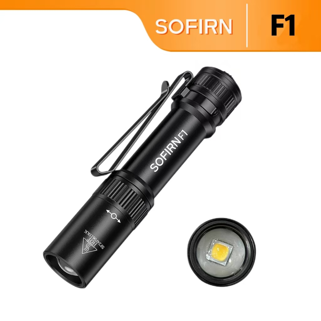 Sofirn F1 ไฟฉาย AA ความสว่างสูง 519A มินิซูม 14500 ไฟฉาย LED