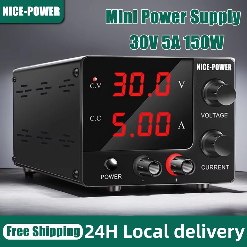 คลังสินค้าพร้อมจากมาเลเซียnice-power DC Power Supply 30V 5A 150W ปรับ Switching Power Supply Encoder