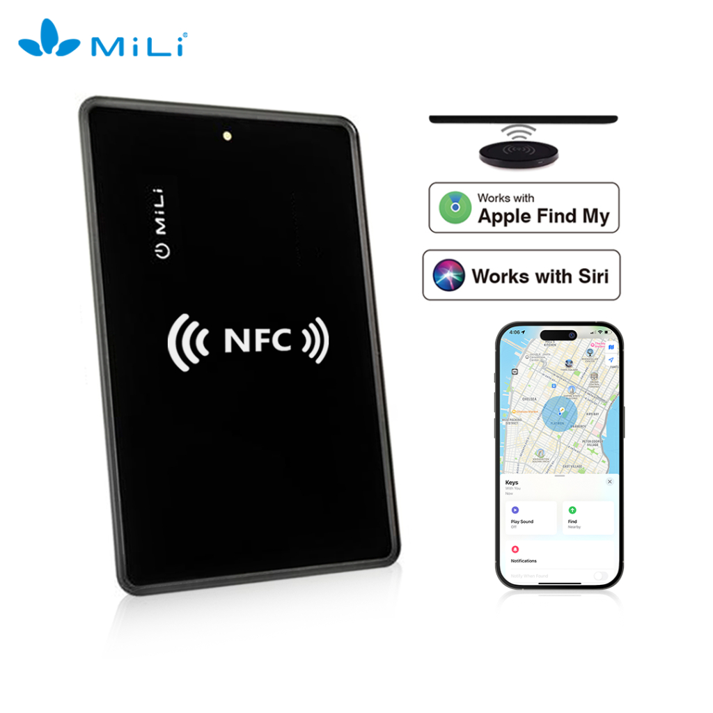 MiLi MiCard การ์ดป้องกันการสูญหายอัจฉริยะ ระยะ 30-50 ม. รองรับ NFC และการชาร์จแบบไร้สาย ทํางานร่วมกั