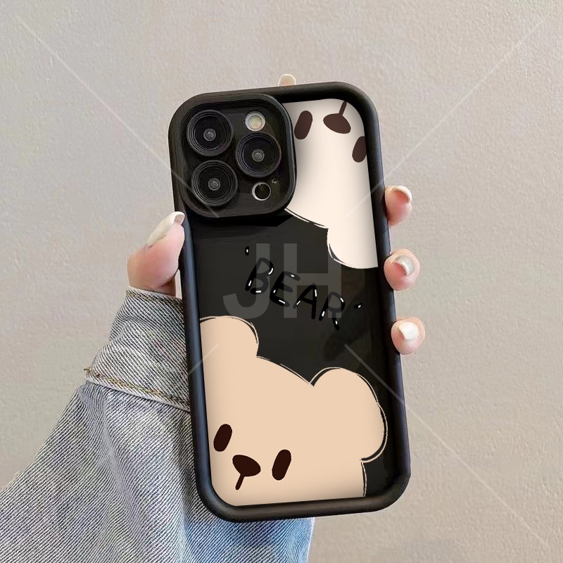 เคส Huawei Y9S Y6P Y7P Y7A Y9A Y5P เคส หมีน้อยความคิดสร้างสรรค์ที่เรียบง่าย 5 สี