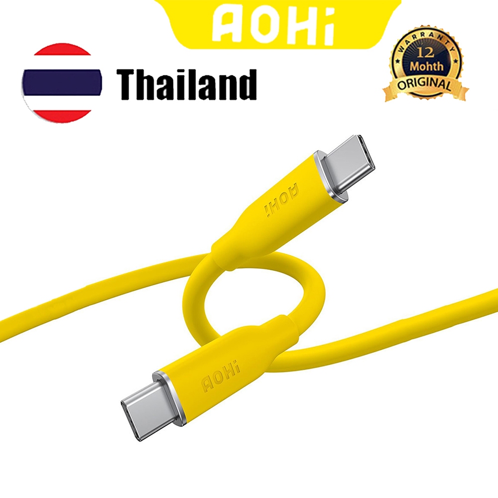 Aohi 240W 140W 27W สาย USB C ถึง USB C PD 3.1 ประเภท C สายชาร์จข้อมูลอย่างรวดเร็ว