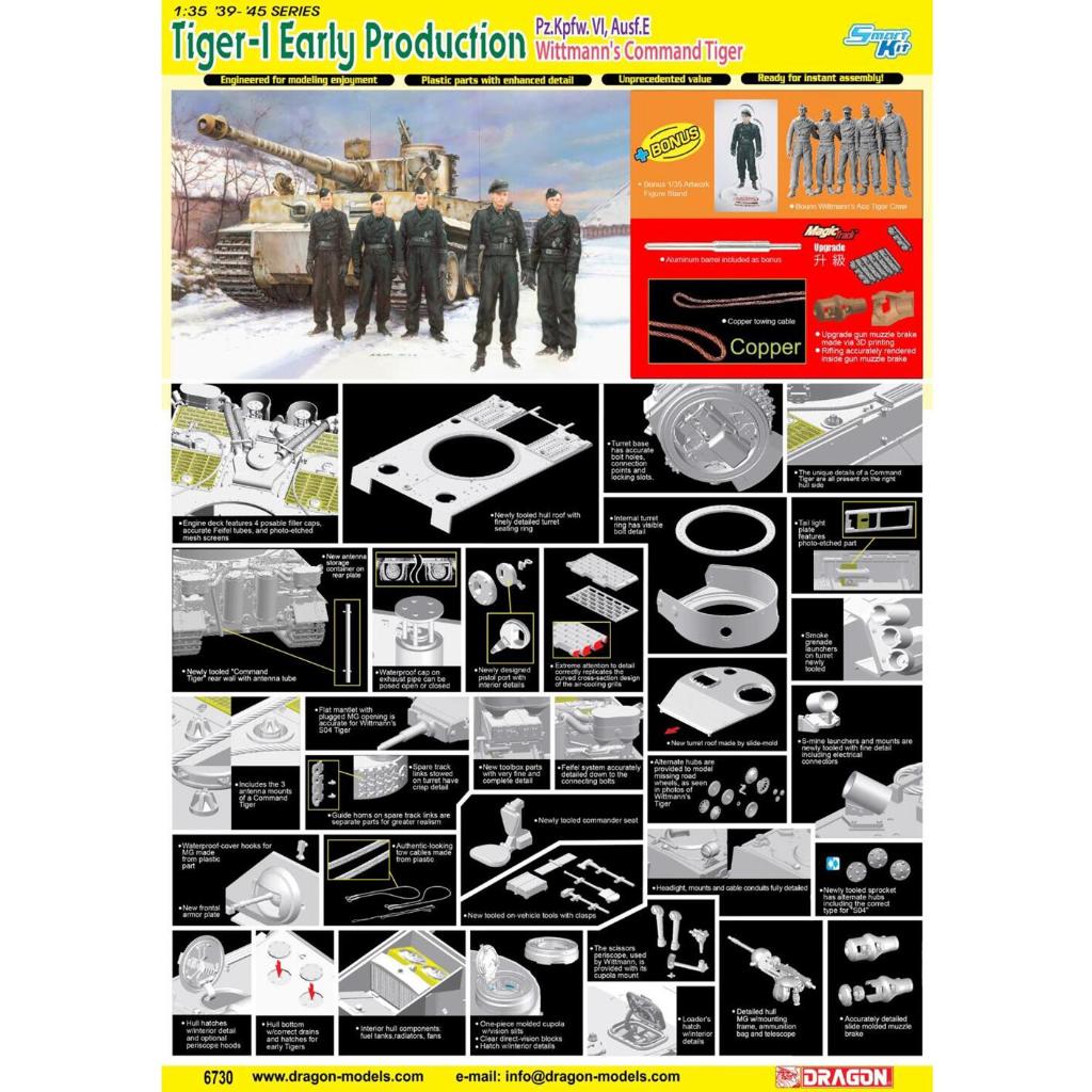 Dragon 1/35 6730 Tiger-1 Early Production Pz.Kpfw.VI Ausf.E UPGRADE+ฟิกเกอร์โมเดล