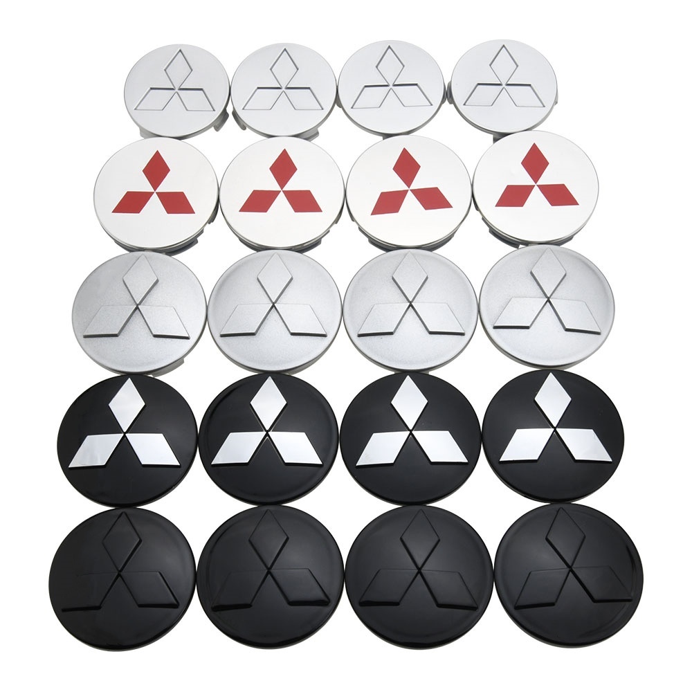 1ห่อ/4ตัว 51มม 58มม 60มม 81มม ฝาปิดดุมล้อ ฝาครอบดุมล้อแม็ก มิตซูบิชิ โลโก้ ฝาครอบดุมล้อ ดุมล้อรถยนต์