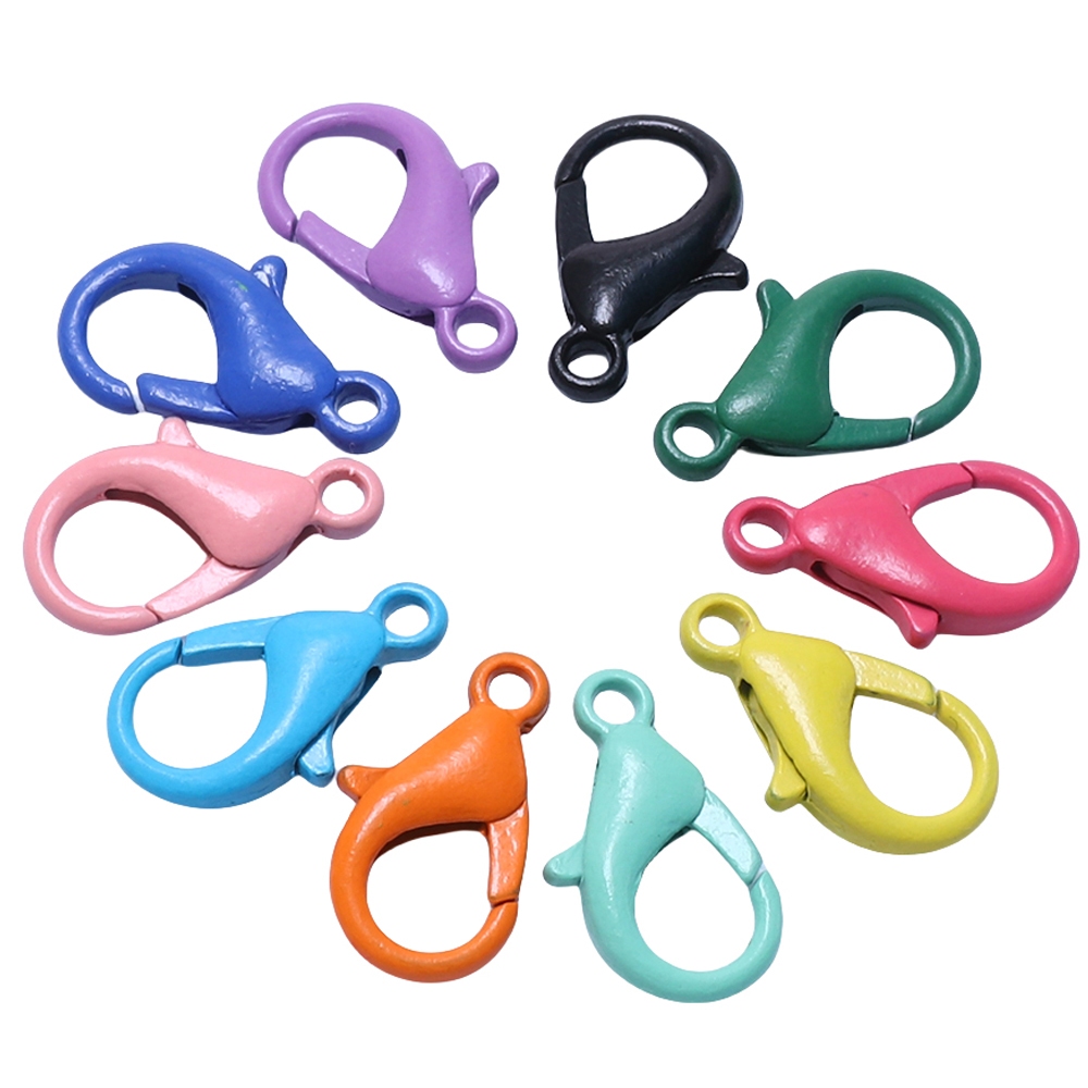 10ชิ้น14มิลลิเมตรสีอบที่มีสีสันโลหะผสมสังกะสี กั้ง หัวเข็มขัด ทําเอง เครื่องประดับอุปกรณ์เสริมพวงกุญแจ
