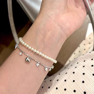 จากไทย 1วันถึง💕สร้อยข้อมือเหล็กไทเทเนียม จี้เพชรเดี่ยวสไตล์ใหม่ | ไม่จางหาย ระดับไฮเอนด์ | หรูหรา ประณีต