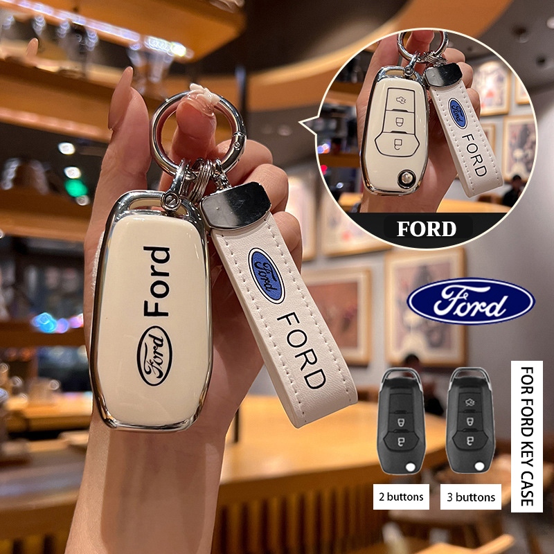 Ford car TPU เคสกุญแจ Ford ranger xls 18-23/ranger wildtrak 14-17/EVEREST ปลอกกุญแจรถ พวงกุญแจ Ford