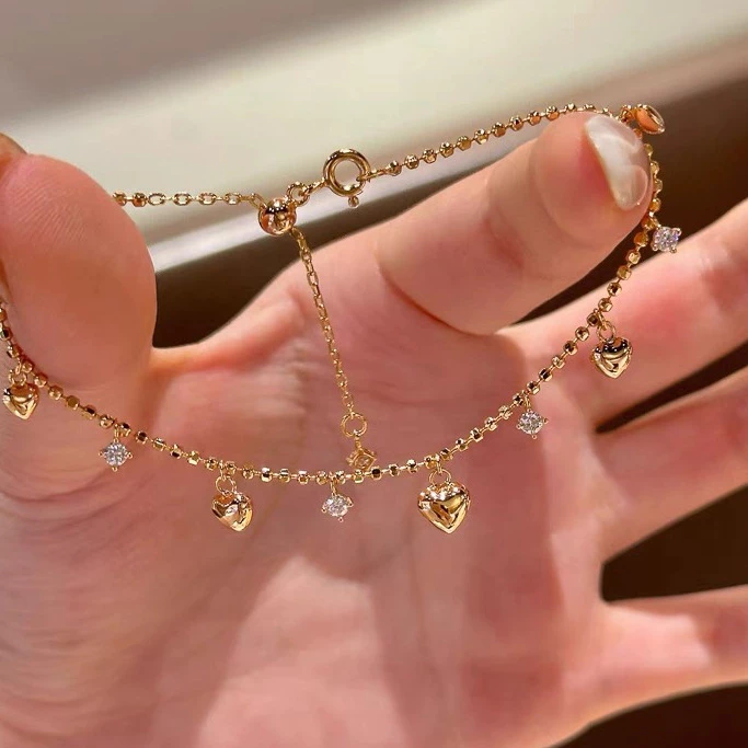จากไทย 1วันถึง💕สร้อยข้อมือเหล็กไทเทเนียม จี้เพชรเดี่ยวสไตล์ใหม่ | ไม่จางหาย ระดับไฮเอนด์ | หรูหรา ประณีต