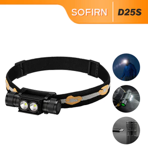 Sofirn D25S(H25S) ไฟหน้า Led 1200lm Luminus SST40 Type-C กันน้ํา ชาร์จซ้ําได้ สําหรับวิ่ง ตั้งแคมป์ เดินป่า ตกปลา ฉุกเฉิน