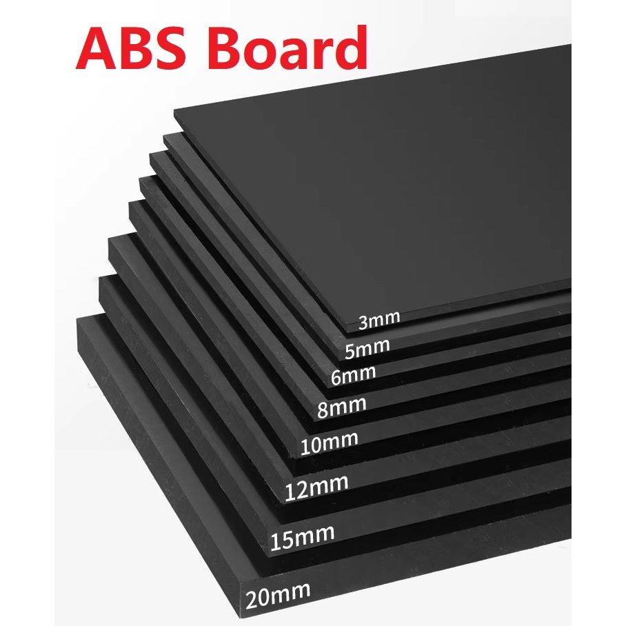 Black ABS Plastic Plate Model Sheet แผ่นพลาสติก หน้าท้อง สีดําแผ่นรุ่น ทําเอง ชิ้นส่วนวัสดุแผ่นอะคริลิคคณะกรรมการวิศวกรรม