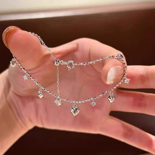 จากไทย 1วันถึง💕สร้อยข้อมือเหล็กไทเทเนียม จี้เพชรเดี่ยวสไตล์ใหม่ | ไม่จางหาย ระดับไฮเอนด์ | หรูหรา ประณีต
