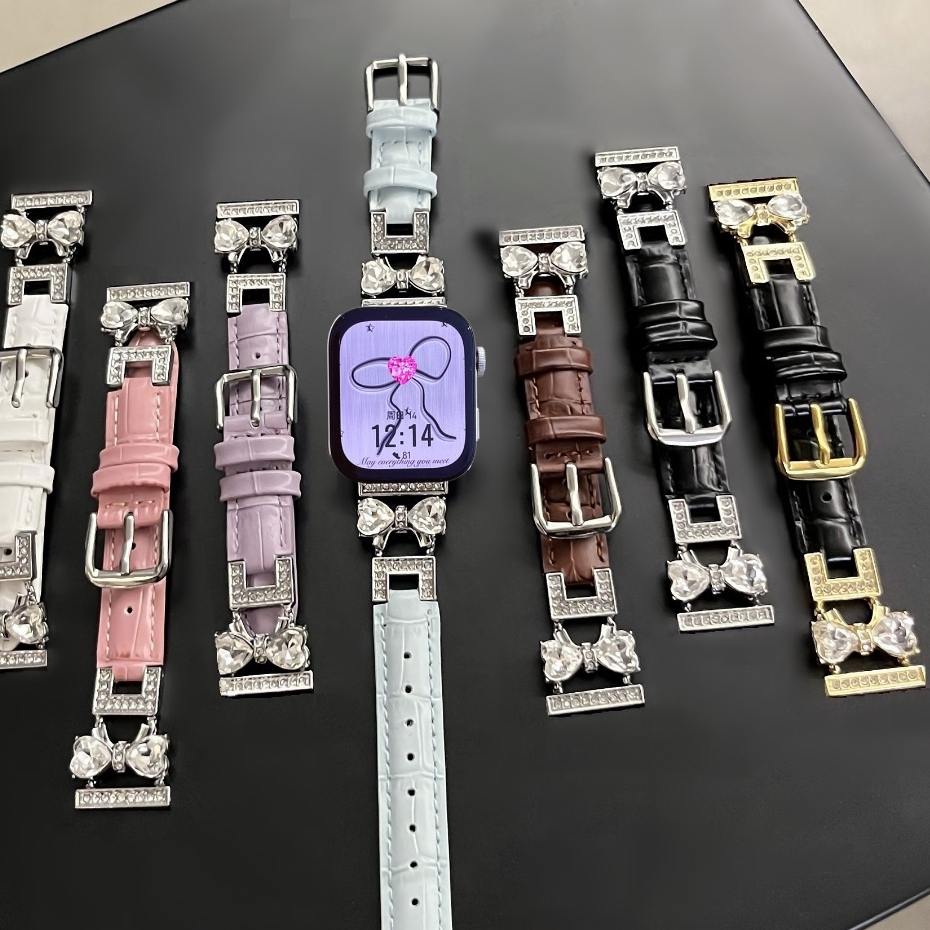 Bling Diamond Bowknot สาย Huawei Watch Fit 5 pro Strap Soft Huawei Watch Fit 5 สาย Carving Huawei Watch Fit 4 สาย 3D สาย Huawei Watch Fit 4 pro Strap สาย Huawei Watch Fit 3 / Huawei Fit SE Strap Huawei Fit 4 สาย Huawei Fit 5 Pro Strap Huawei Fit 3 สาย