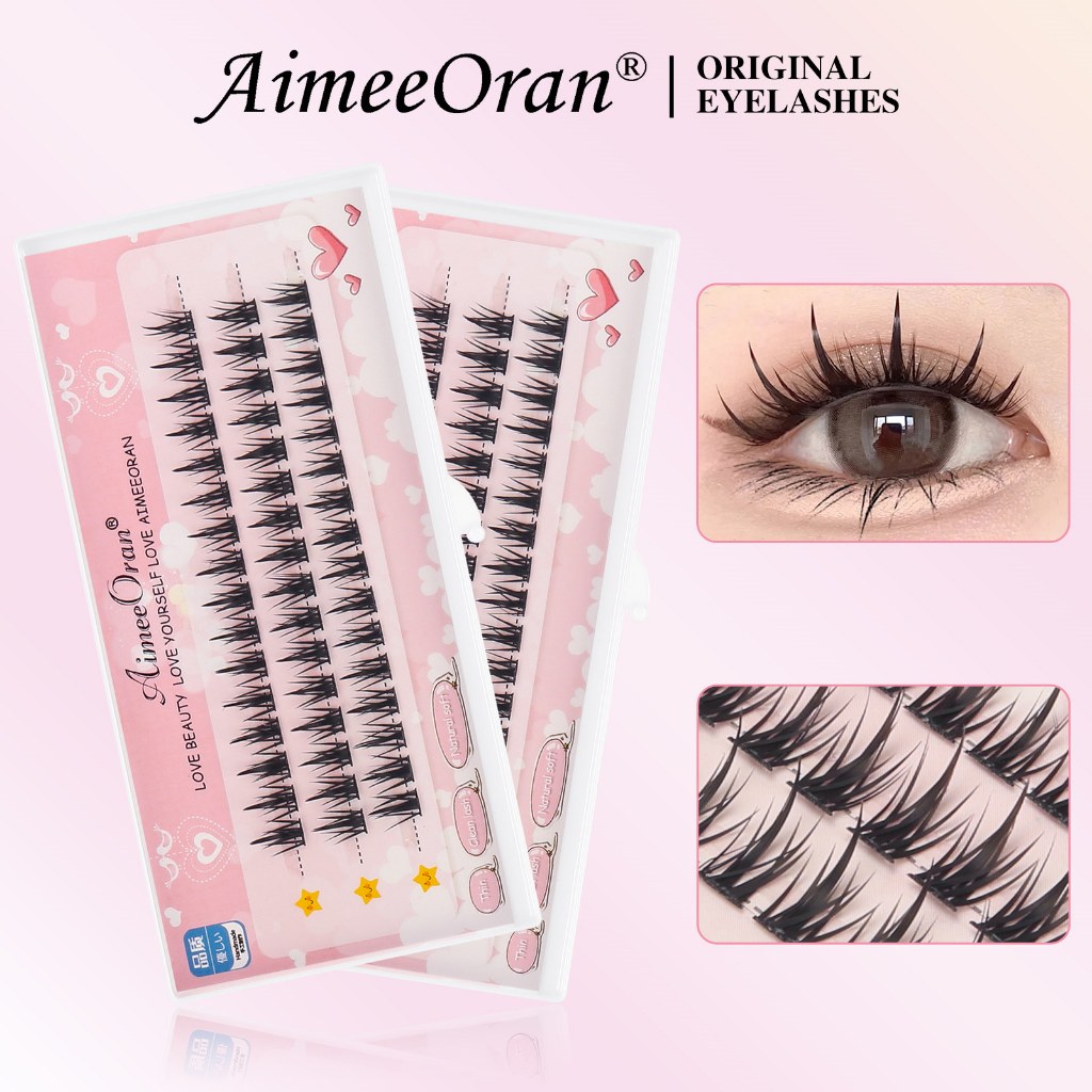 【ออนไลน์ราคาถูก！】กล่องขนตาปลอมแบบใช้ซ้ำได้ 3 แถว Aimeeoran Aimeeoran