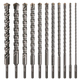 1 PC คอนกรีต SDS Plus 6-28 มม.บิต Cross หัวตัดคู่ auger ค้อน 310 มม.อิฐบล็อกค้อนไฟฟ้าอิฐบิต