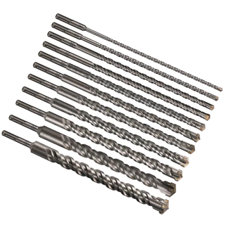 1 PC คอนกรีต SDS Plus 6-28 มม.บิต Cross หัวตัดคู่ auger ค้อน 310 มม.อิฐบล็อกค้อนไฟฟ้าอิฐบิต