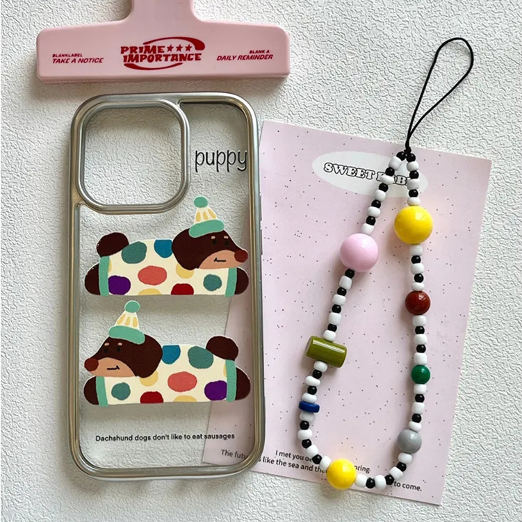 Huiwanju น่ารักดัชชุนพร้อมโซ่สําหรับ iphone15promax เคสโทรศัพท์มือถือ fpr iphone 14 ใหม่ 13pro กรอบเงินเคสนิ่ม 12pro ผู้หญิง 11 สนุก 14pro เคสโทรศัพท์มือถือป้องกันการตก
