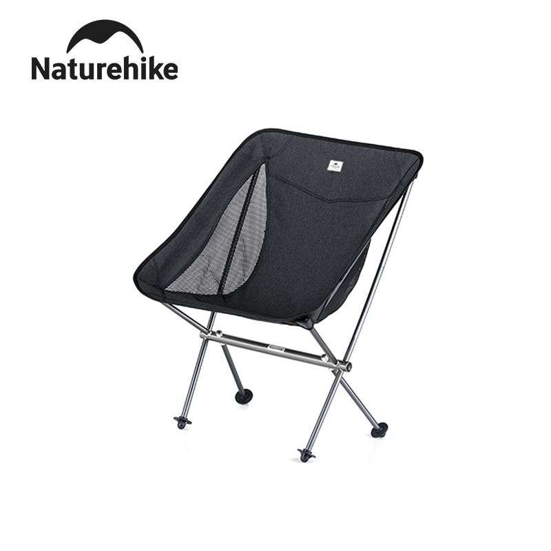 Naturehike ผู้เสนอญัตติเบากลางแจ้งพับเก้าอี้ตกปลาแบบพกพาเก้าอี้พนักพิงขนาดเล็กสตูลตั้งแคมป์ดวงจันทร์ เก้าอี้
