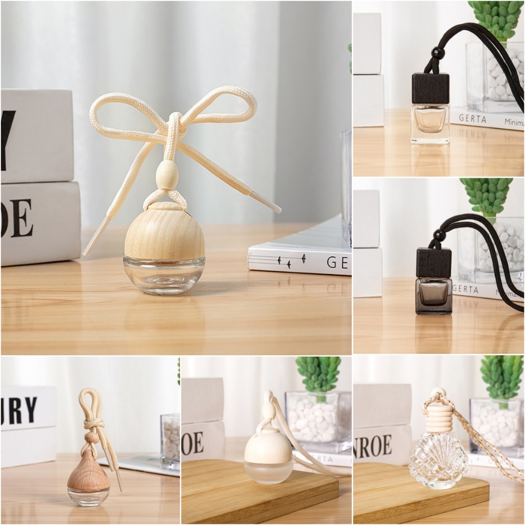 ขวดน้ําหอมเปล่า ขวดน้ำหอมในรถ 8 ML ขวดน้ำหอมรถยนต์ น้ําหอมปรับอากาศรถยนต์ อโรม่าน้้ำหอม