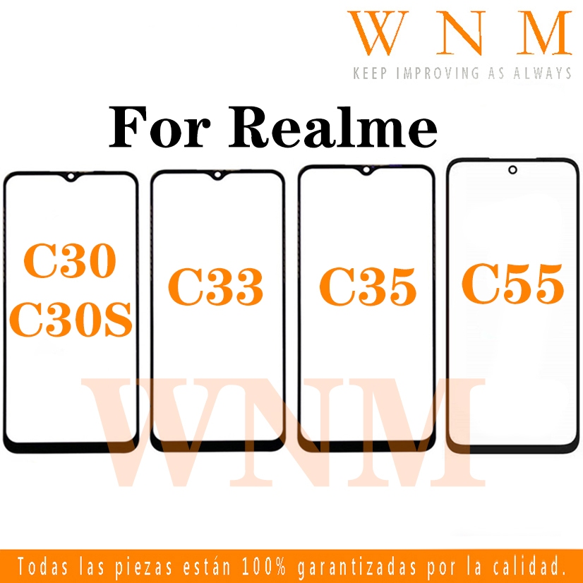 หน้าจอสัมผัสสําหรับ OPPO Realme C30 C30S C33 C35 C55 จอแสดงผล LCD กระจกด้านหน้าด้านนอกแผงโทรศัพท์อะไ