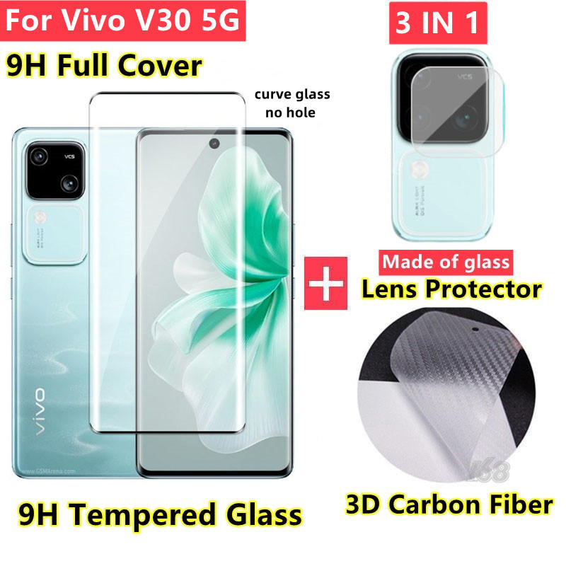ฟิล์มกระจก Vivo V40 V30 V27 V29 V30E 5G ฟิล์ม Vivo V40 V25 V30 Pro ฟิล์มกล้อง ฟิล์มหลังเคฟล่า ป้องกันหน้าจอ และเลนส์กล้อง สำหรับ