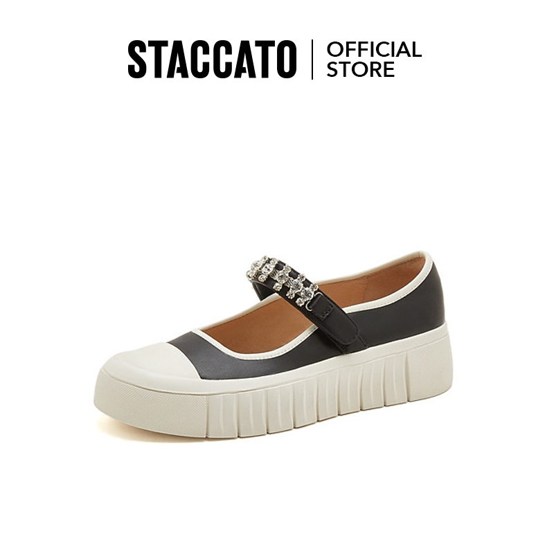 Staccato รองเท้าส้นตึกแมรี่เจน พื้นหนา Mary Jane Platform Shoes S5637
